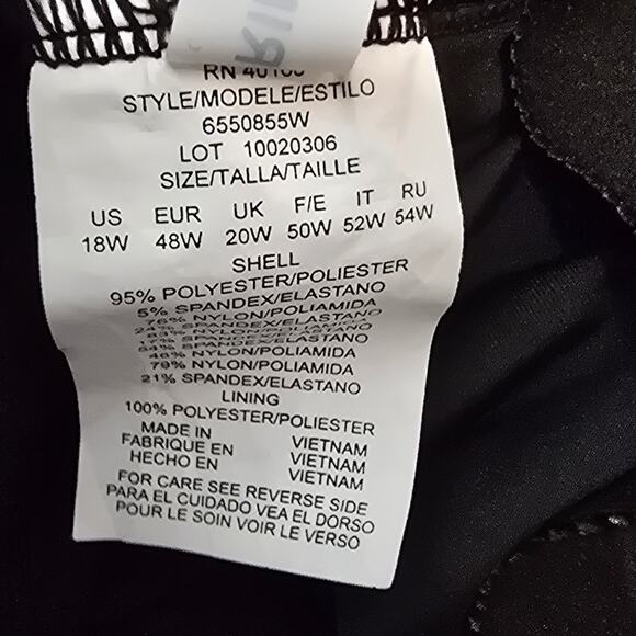 Trimshaper Shades of Blue Purple No Underwire One Piece SwimShort Women's 18W - Picture 5 of 5